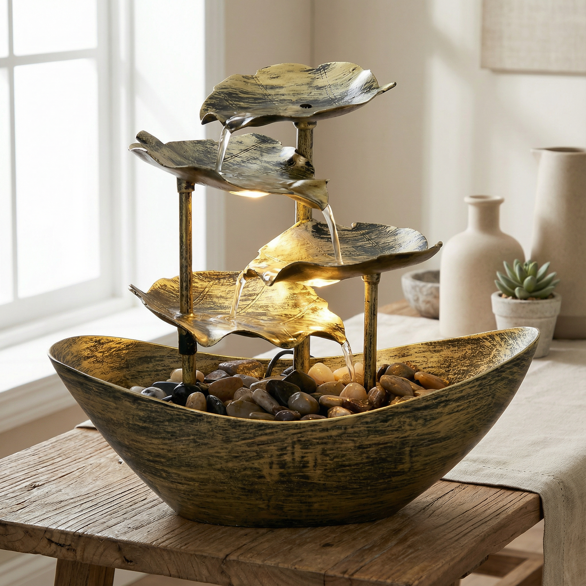 Lotus Flow – Fontaine Zen à Cascades